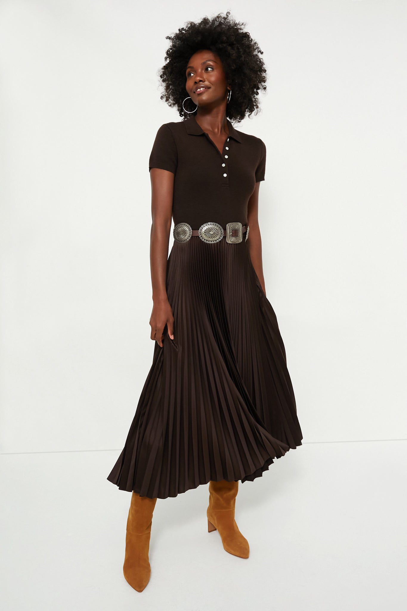 strapless open back dress Squire Brown Short Sleeve Day Dress