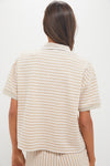 Tan and White Striped Holmes Polo