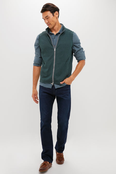 Deep Verdant Crown Sweater Fleece Vest