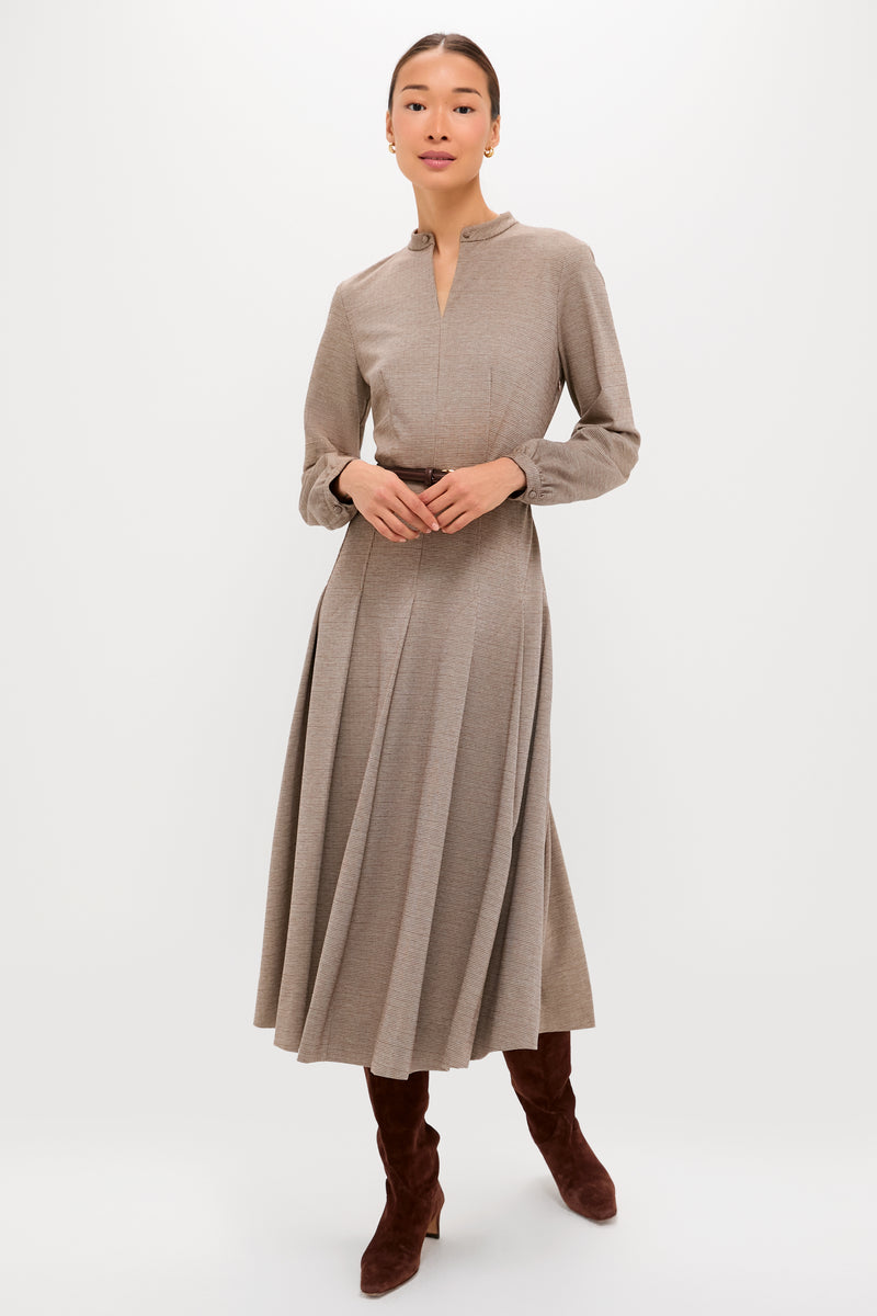 Brown Houndstooth Smith Dress