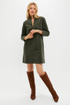 Olive Corduroy Clifton Dress