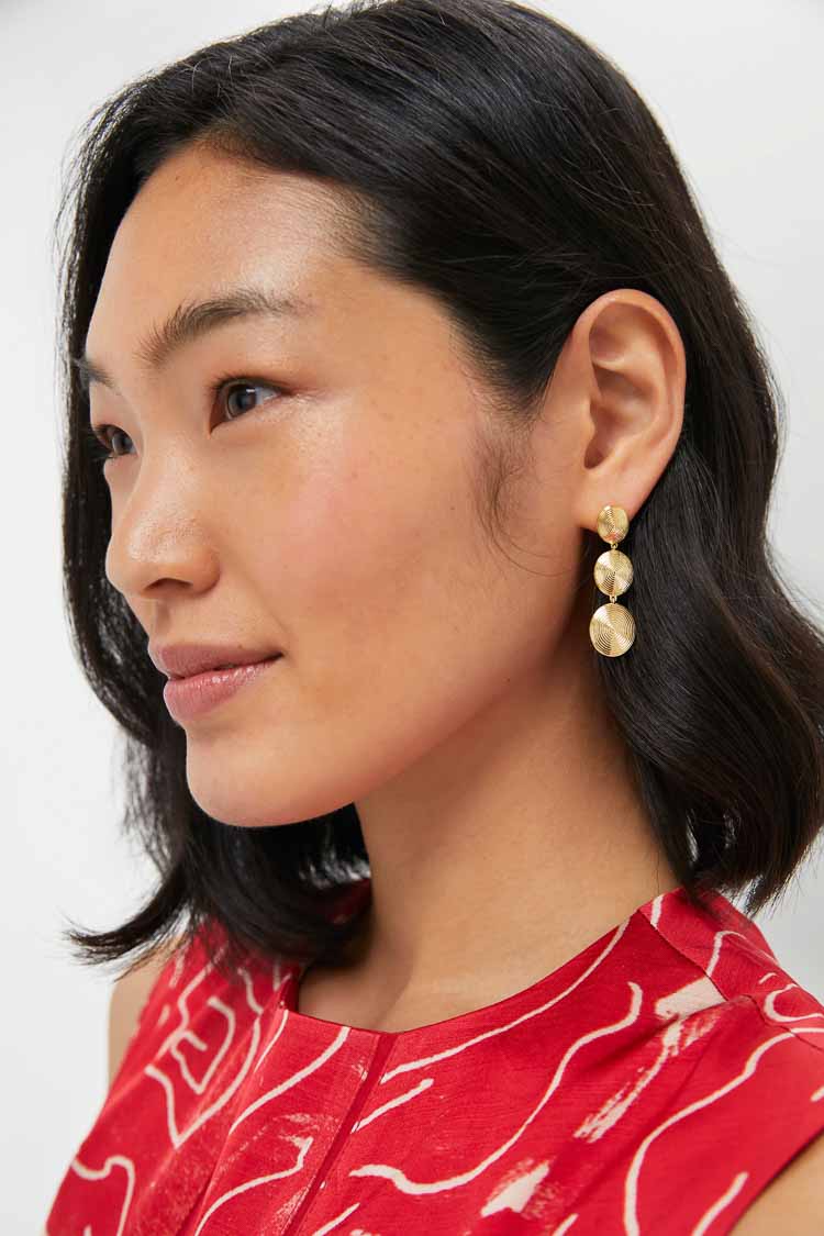 Gold Ruby Earrings