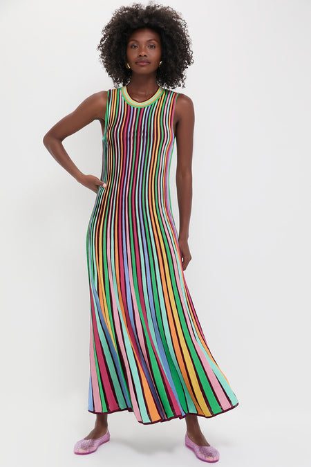 rainbow knit dress Swirly Regular fit Womens Dresses Casual Summer Sweater