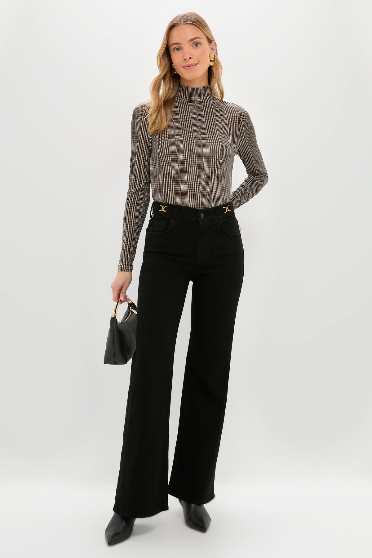 Rich Black Kimberly Flare with Horsebit