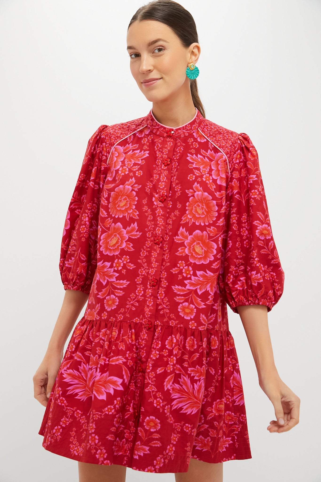Red Olivia Mini Dress | Farm Rio Red Olivia Mini Dress | Farm Rio