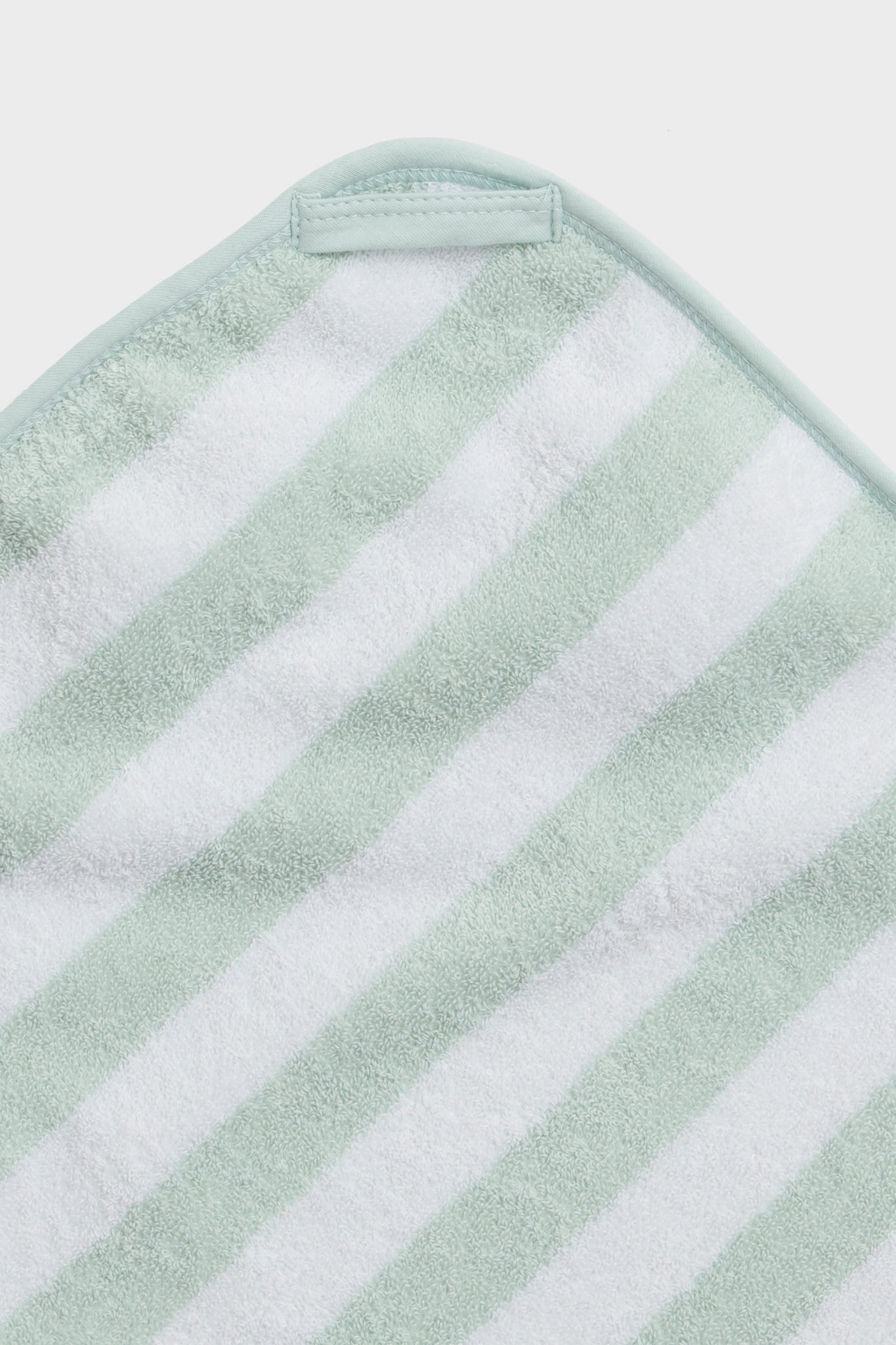 Pastel Green Stripe Baby Critter Towel Wrap