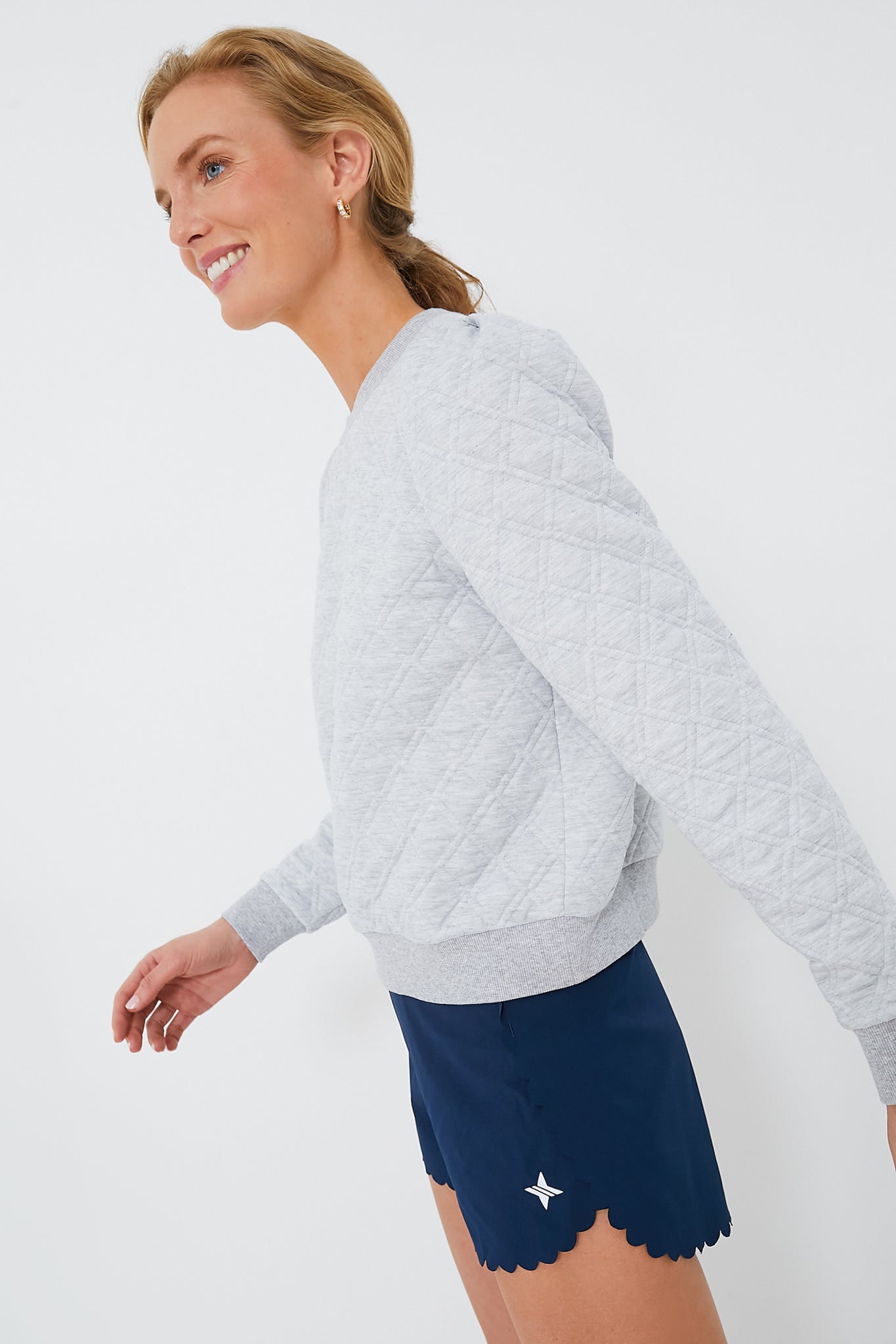 Gray Puff Sleeve Campbell Pullover