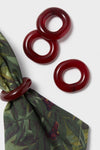 Cranberry Catena Link Napkin Rings Set of 4