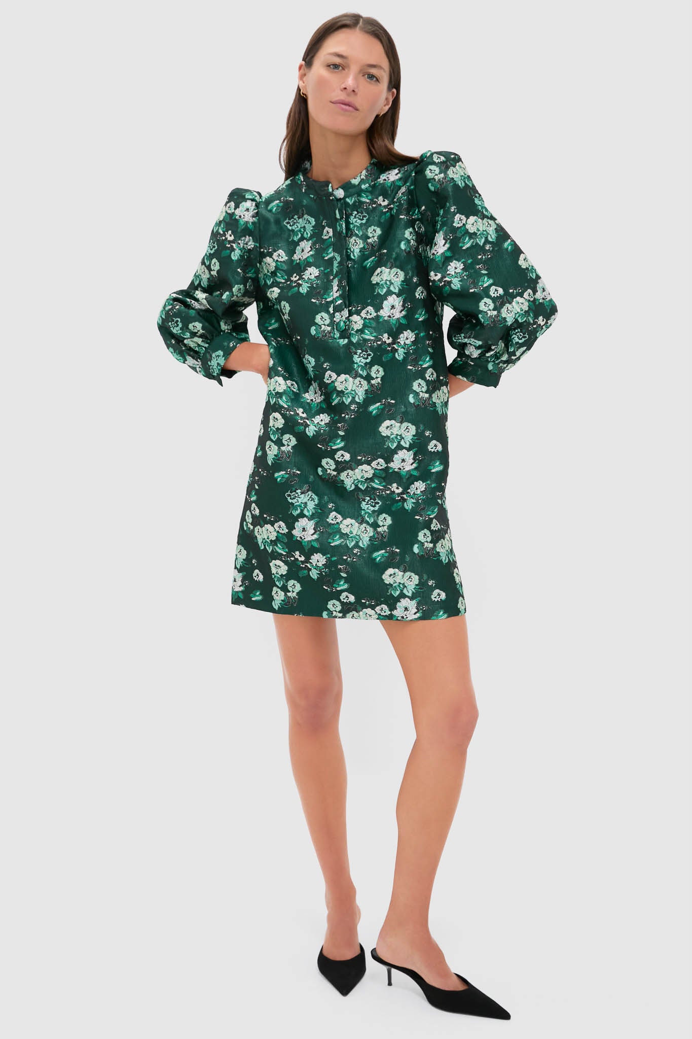 pomander place green jacquard samantha dress Pomander Place Tuckernuck green jacquard