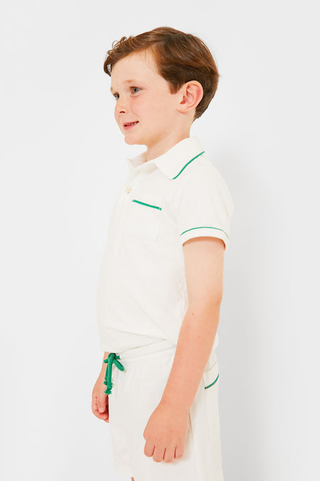 Exclusive Green Piping White Marco Polo