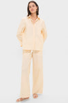 Ivory and Yellow Main St Pant