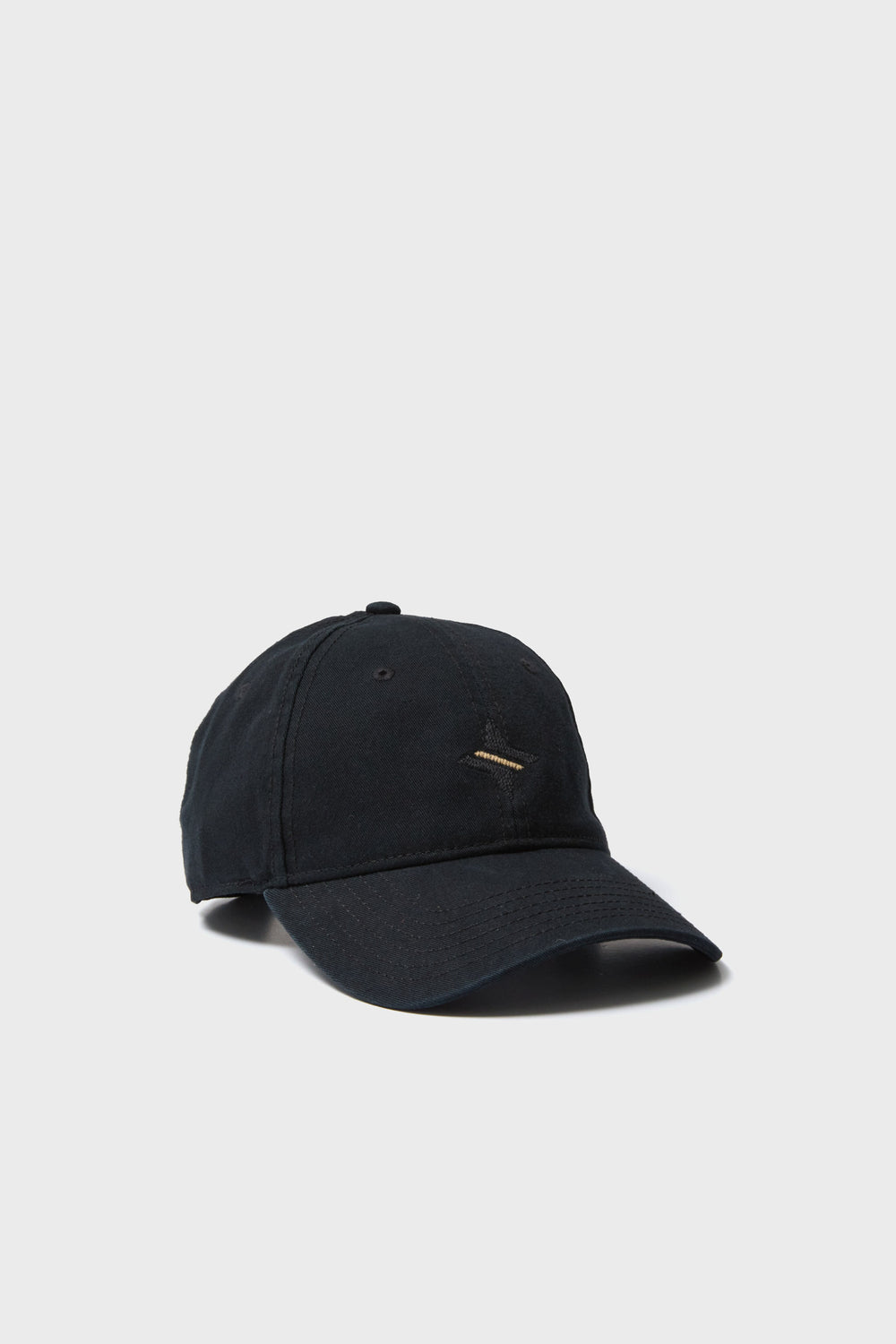 The Harding-Lane hat is black, pre-washed cotton with a small, subtle embroidered front design—perfect for everyday wear.
