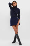 Navy Wool Meg Mini Skirt