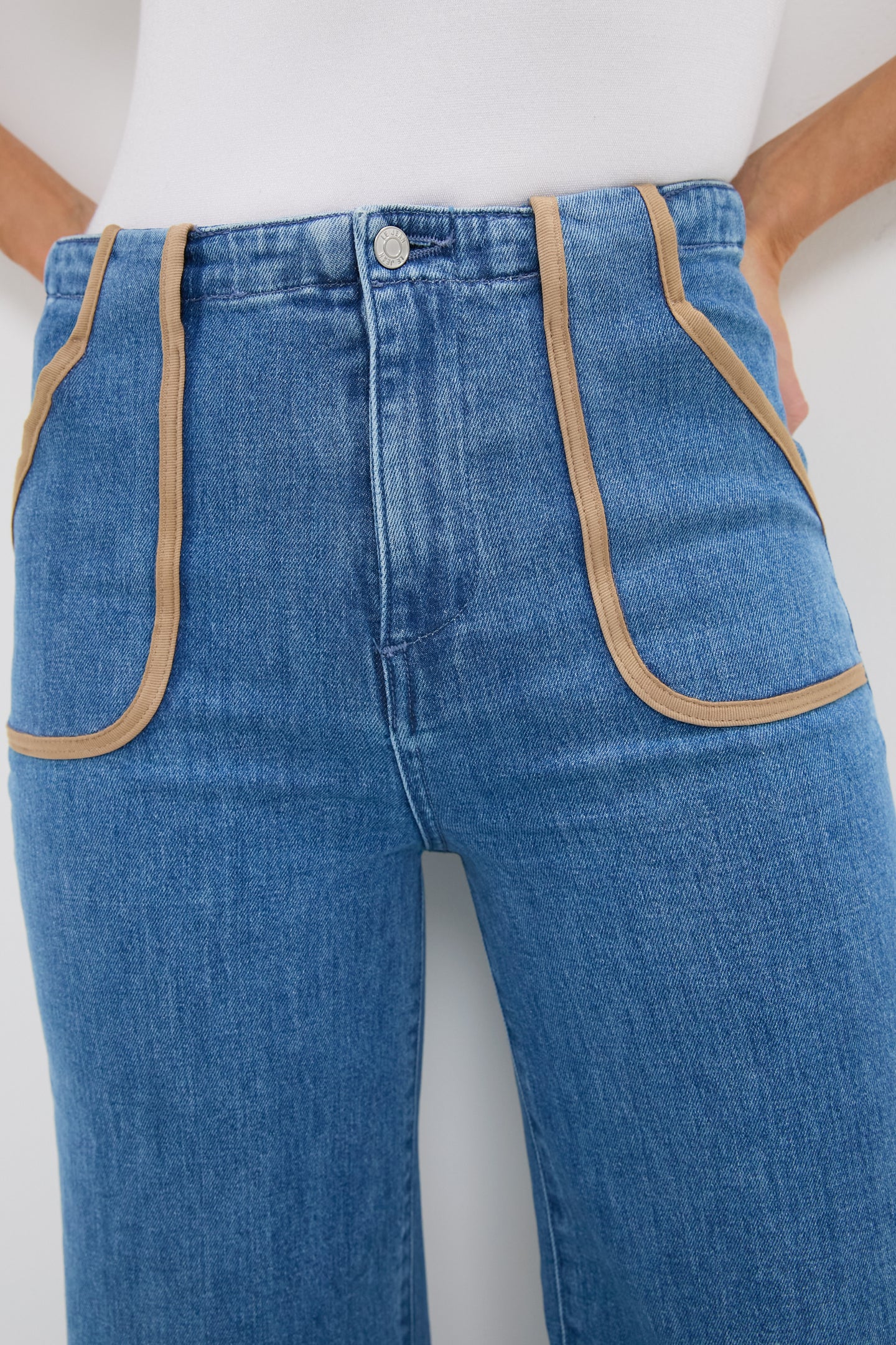 Blue Crystal High Rise Joni Extreme Flare