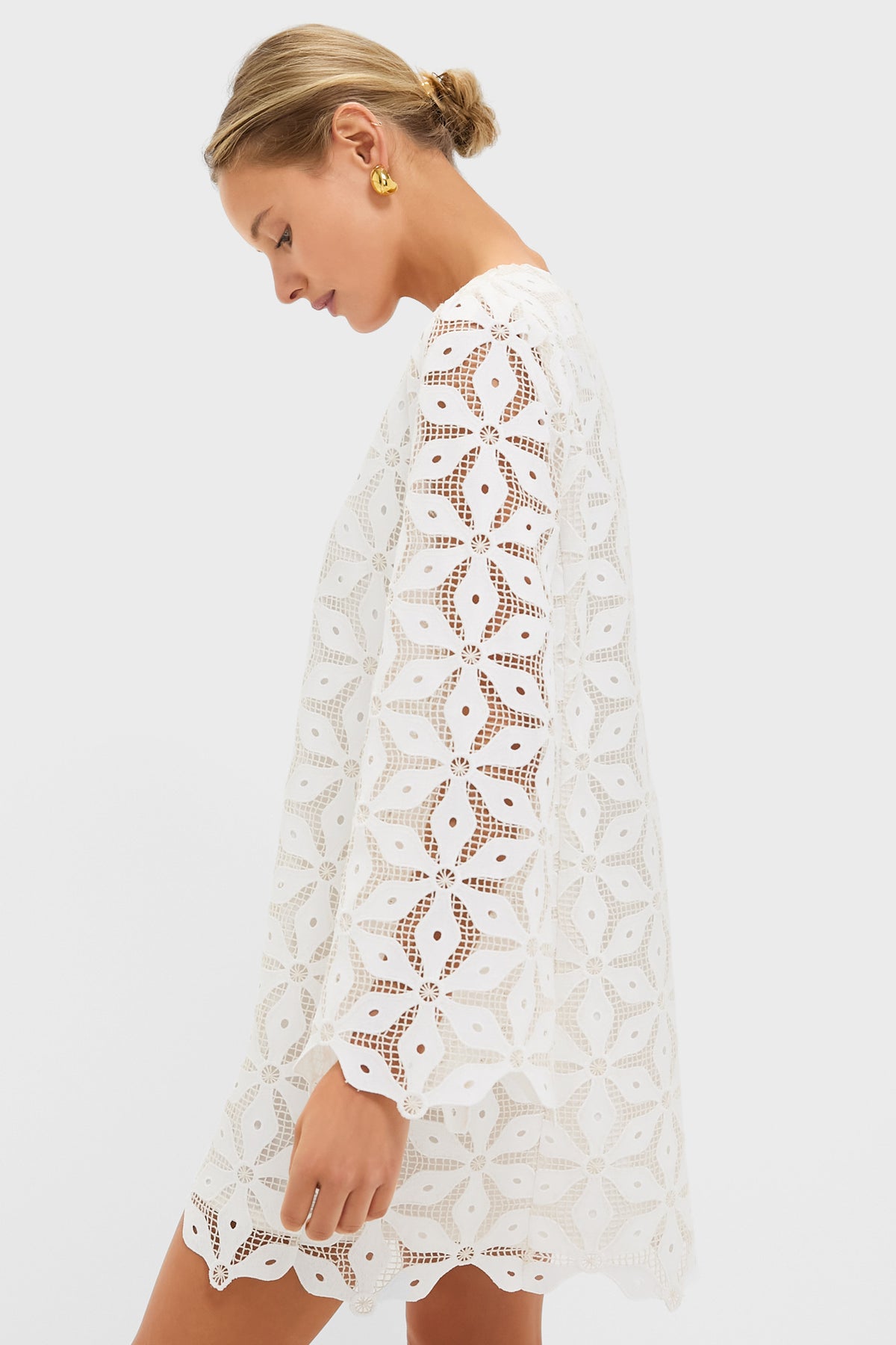 White Floral Lace Camilla Dress