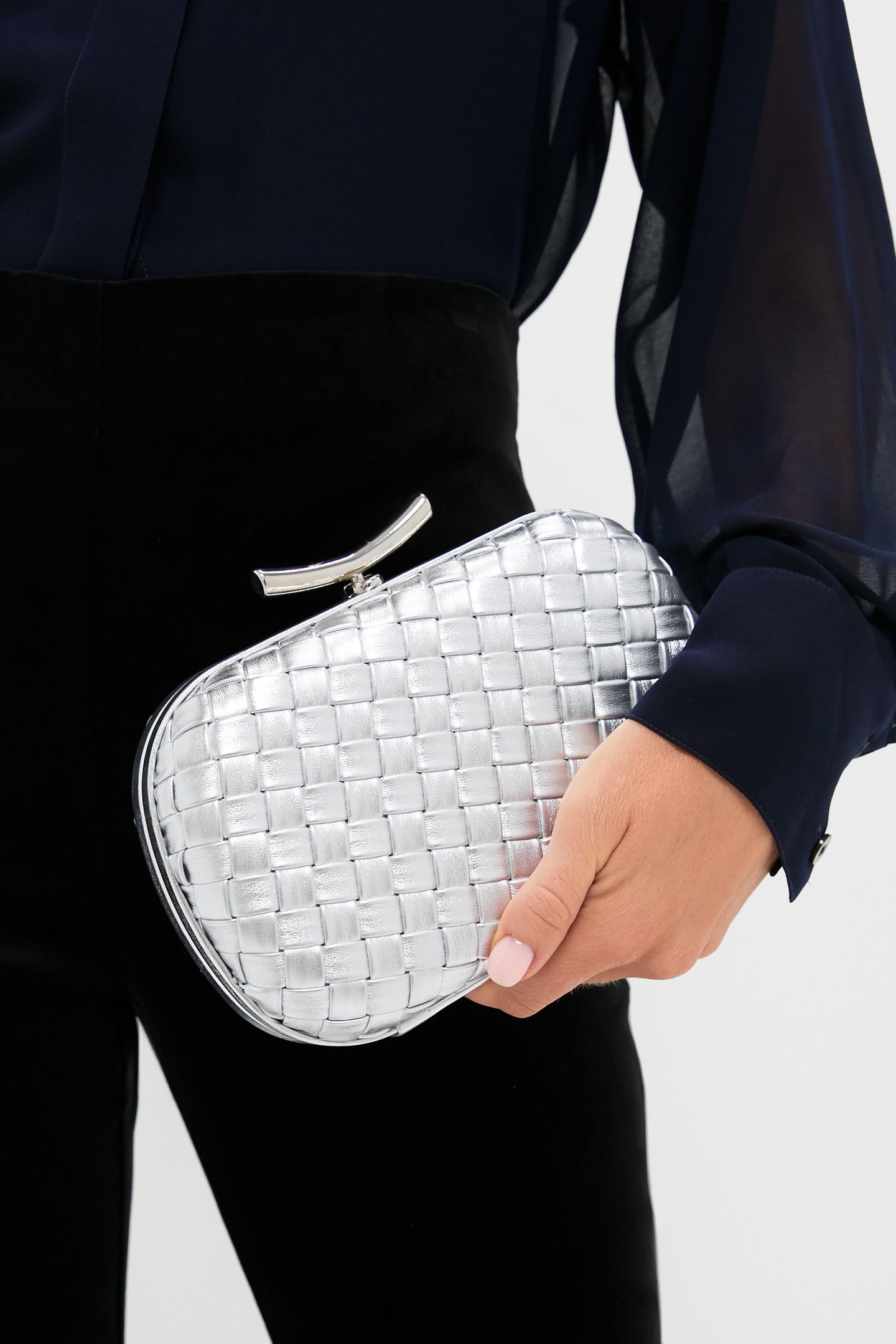 Silver Allison Clutch