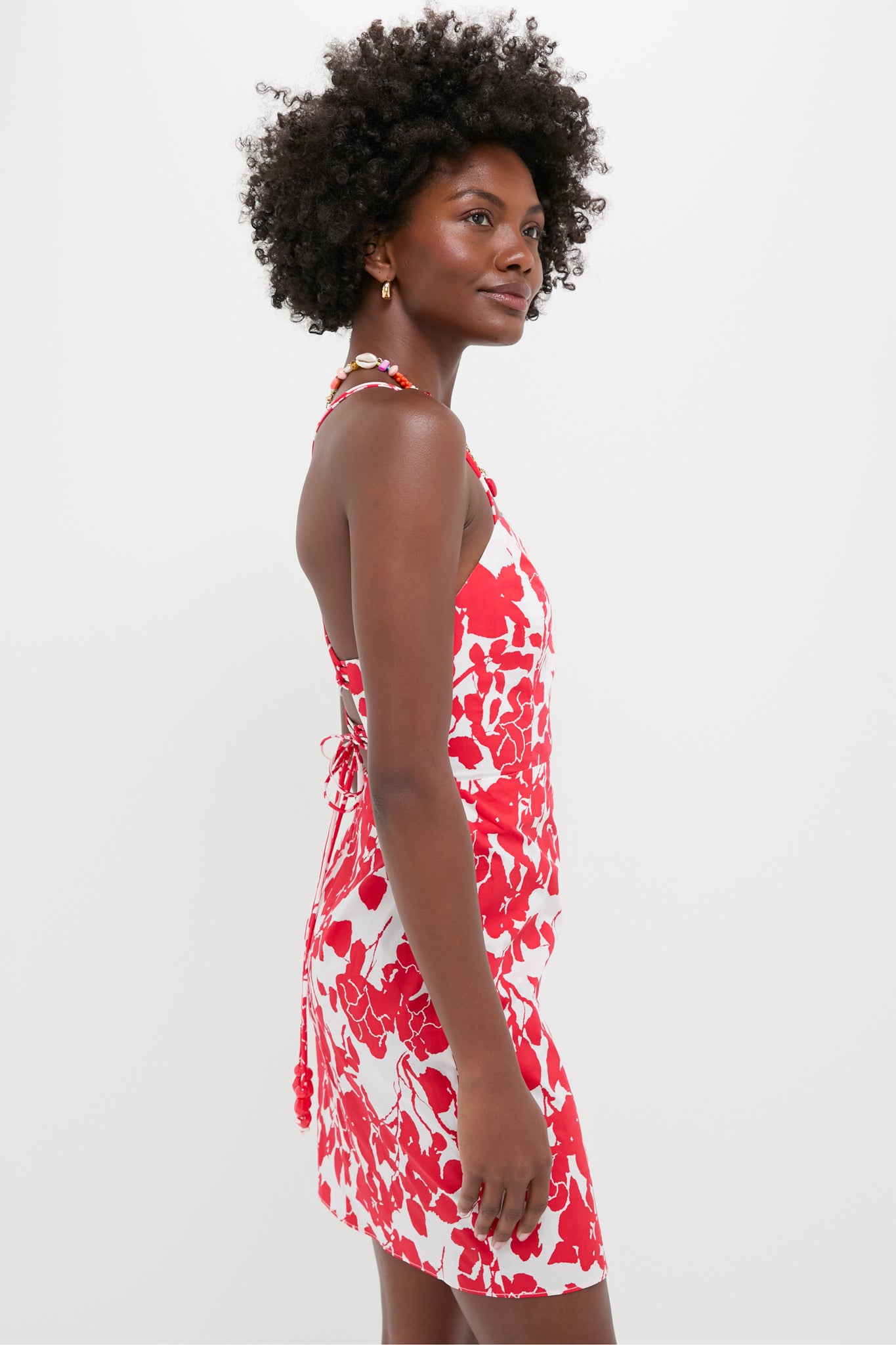 red floral short dress Thats So Fetch | Solem Mini Dress | Pink/Red Floral