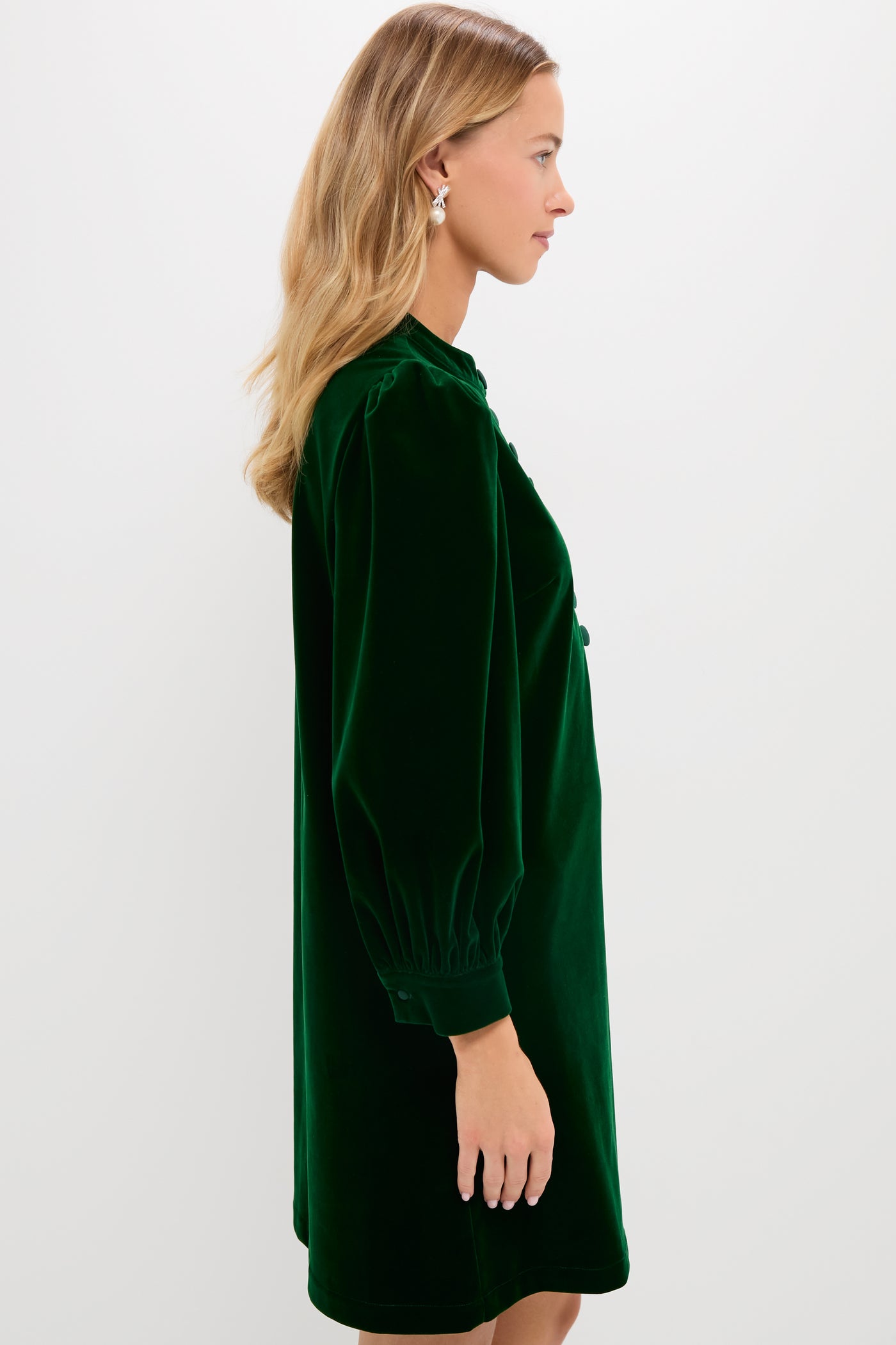 Pomander Place Hunter Green Velvet Samantha Dress Hunter Green / S Pomander Place Hunter Green Velvet Samantha Dress Hunter Green / S