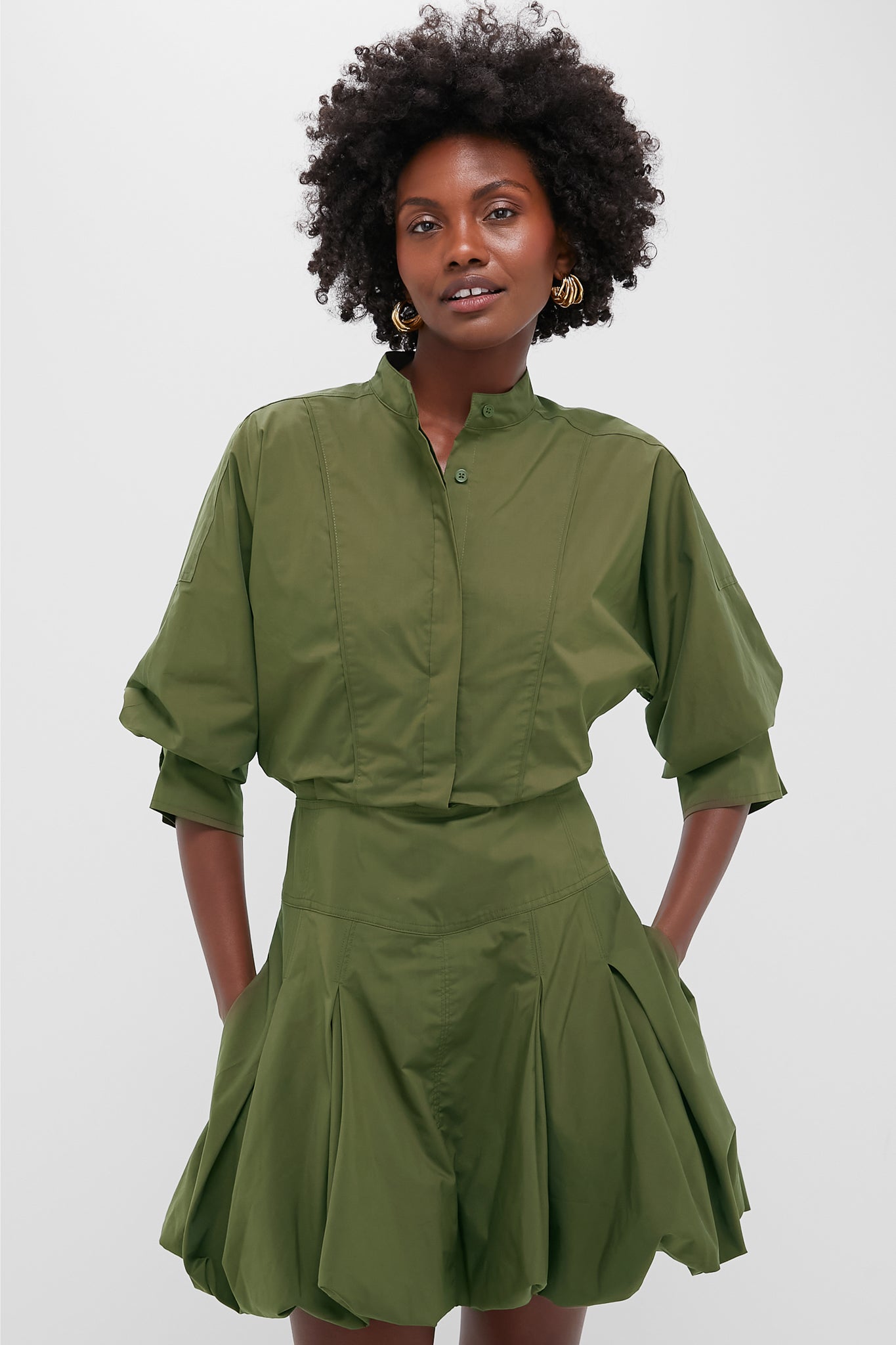 Olive Effie Bubble Mini Dress