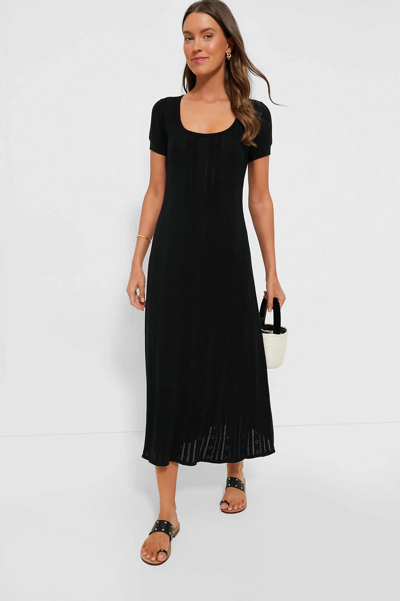 Black Pointelle Ryder Dress