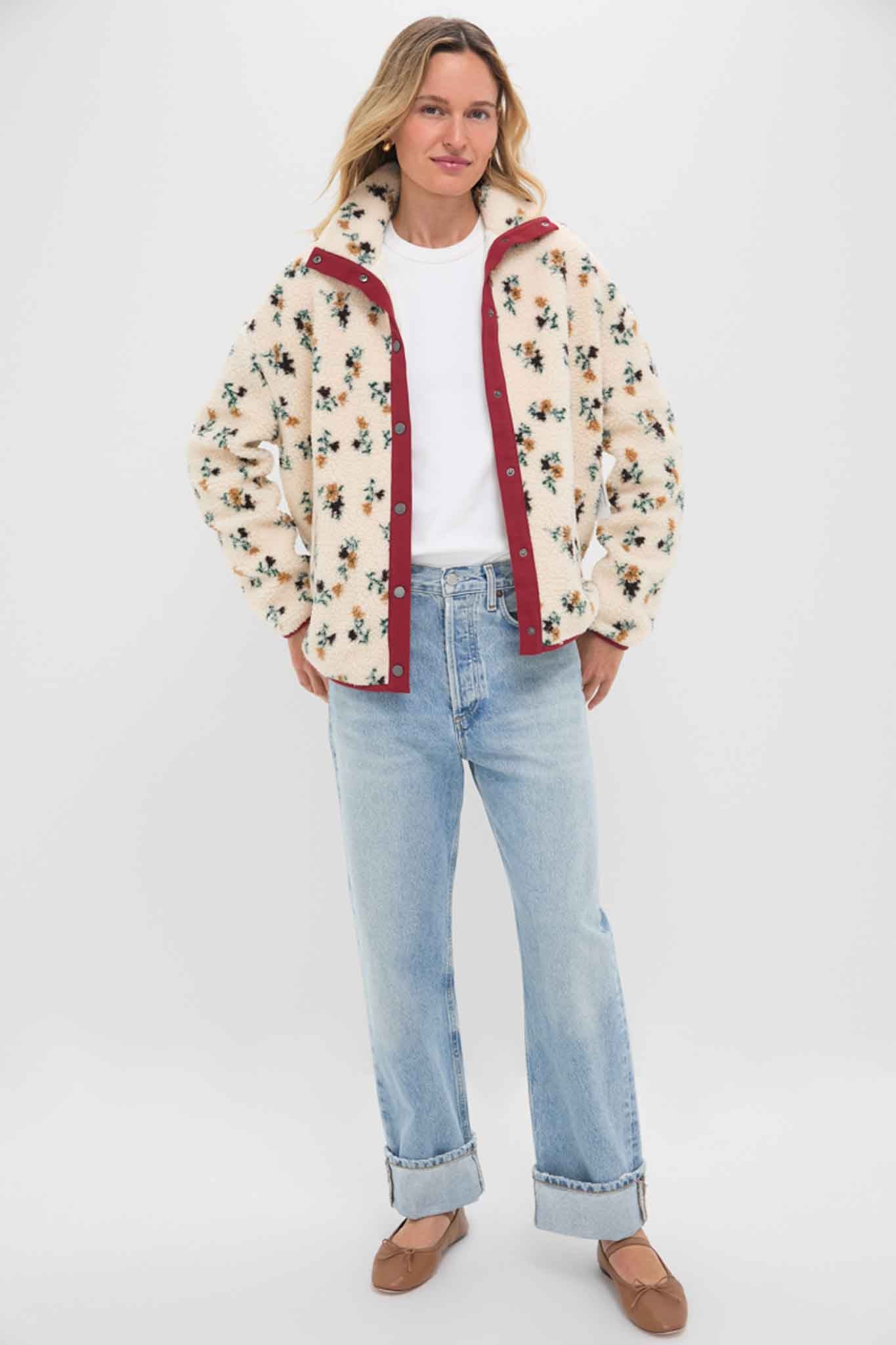 Rust Multi Fleece Aliza Jacket | Saylor