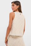 Ivory Sequin Sleeveless Keating Top