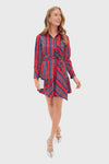 Balsam Plaid Tie Waist Shirt Dress