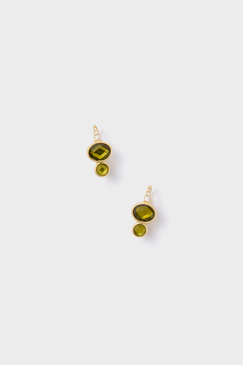 Olive Crystal Remy Earrings