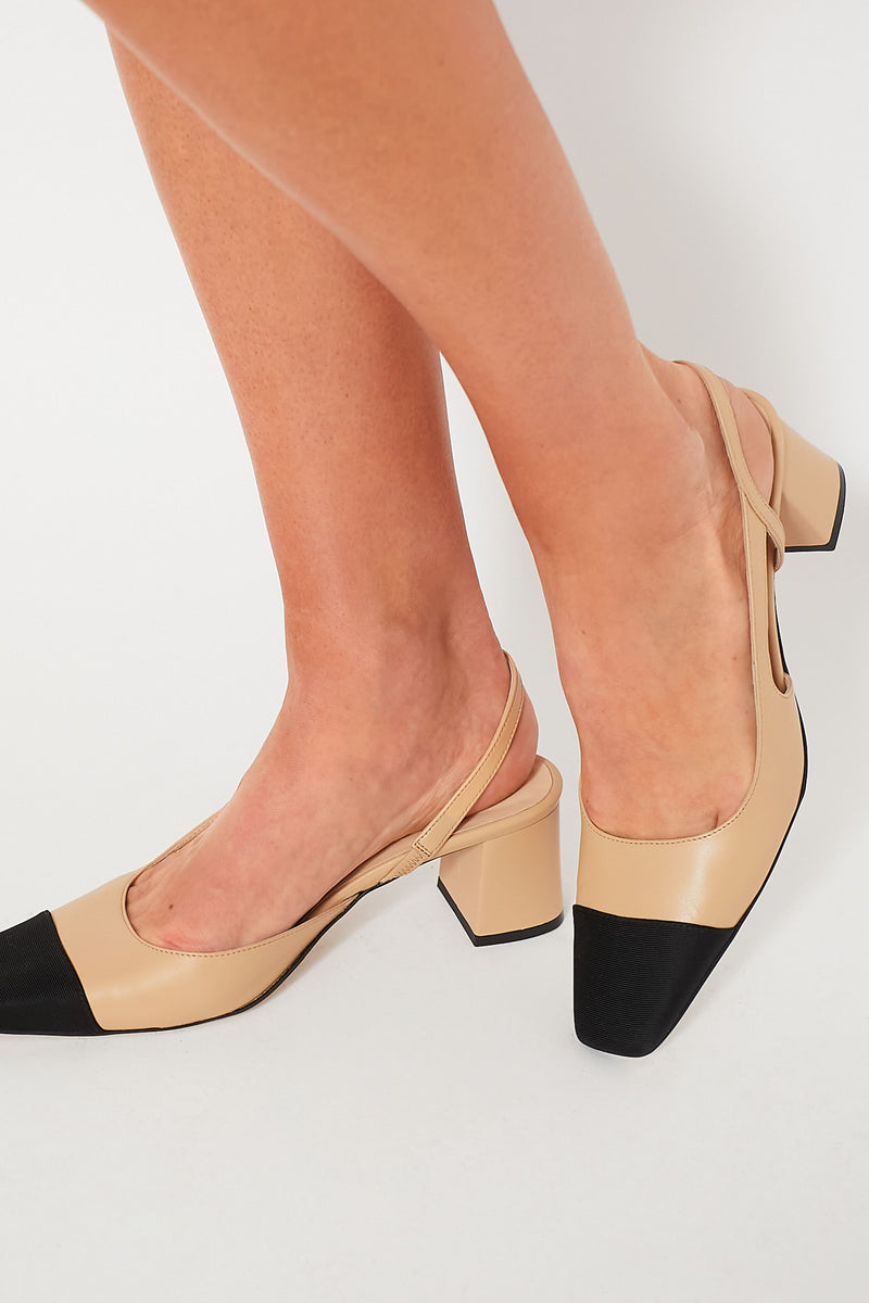 Nude Tinsley Slingback Heels | Tuckernuck Shoes