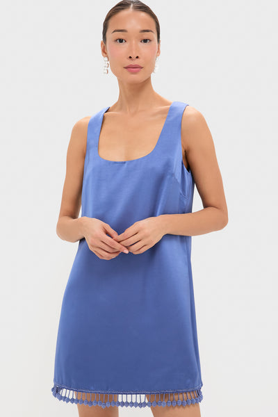 Tuckernuck Blue Satin Mollie Dress Blue / M