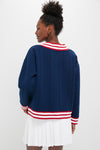 Navy and Red Turner Pullover