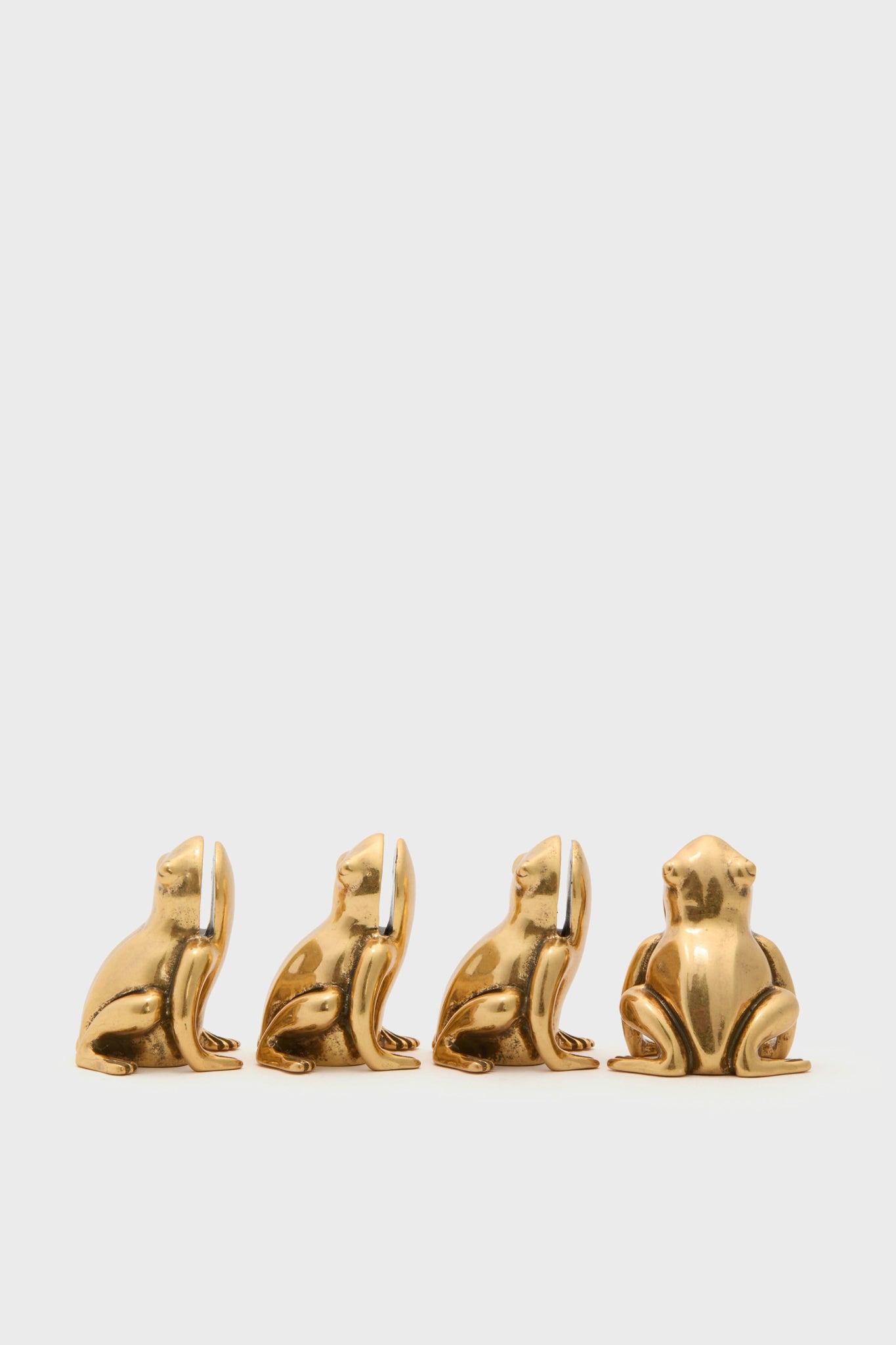 Gold Frog Place Card Holders Set of 4