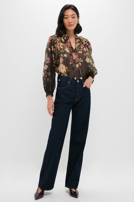 Multi Jolie Print Long Sleeve Top