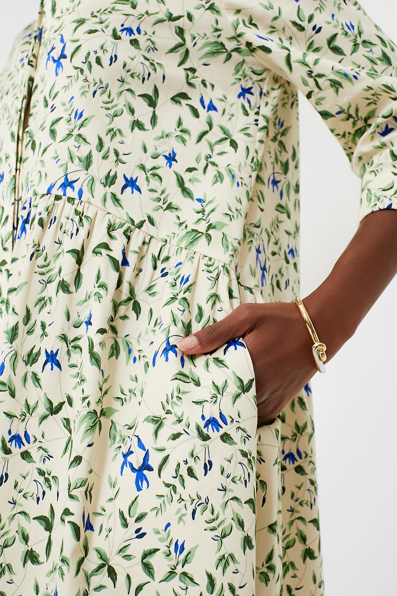 Lapis Iris Royal Shirt Dress