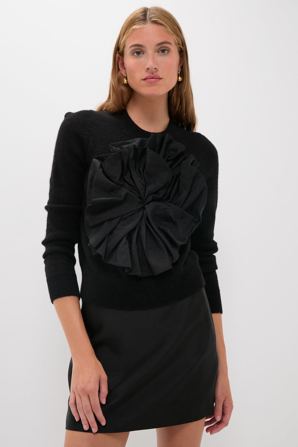 Black Memoria Pura Knitted Embellished Sweater