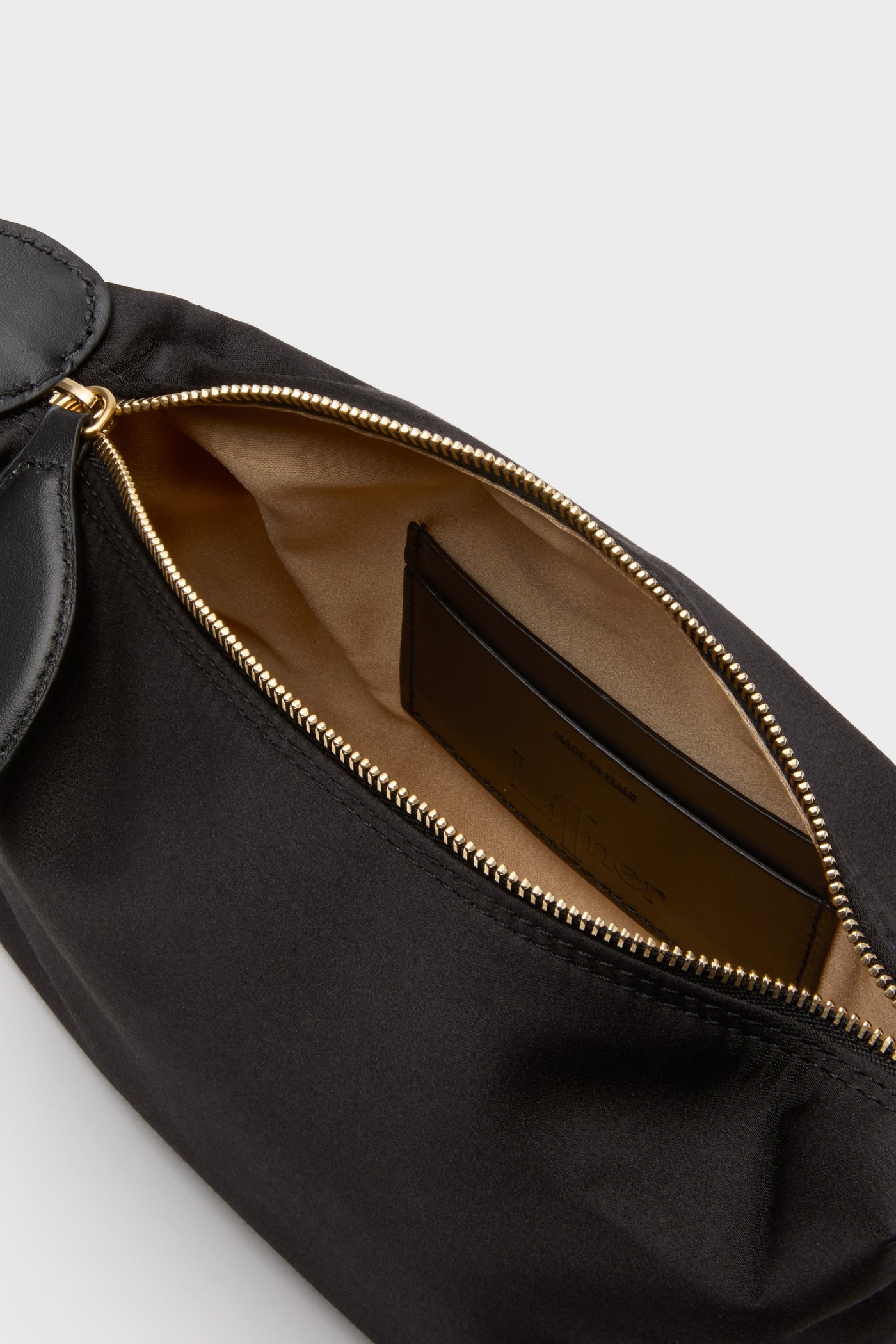 Black Satin Micro Pillow Pouch