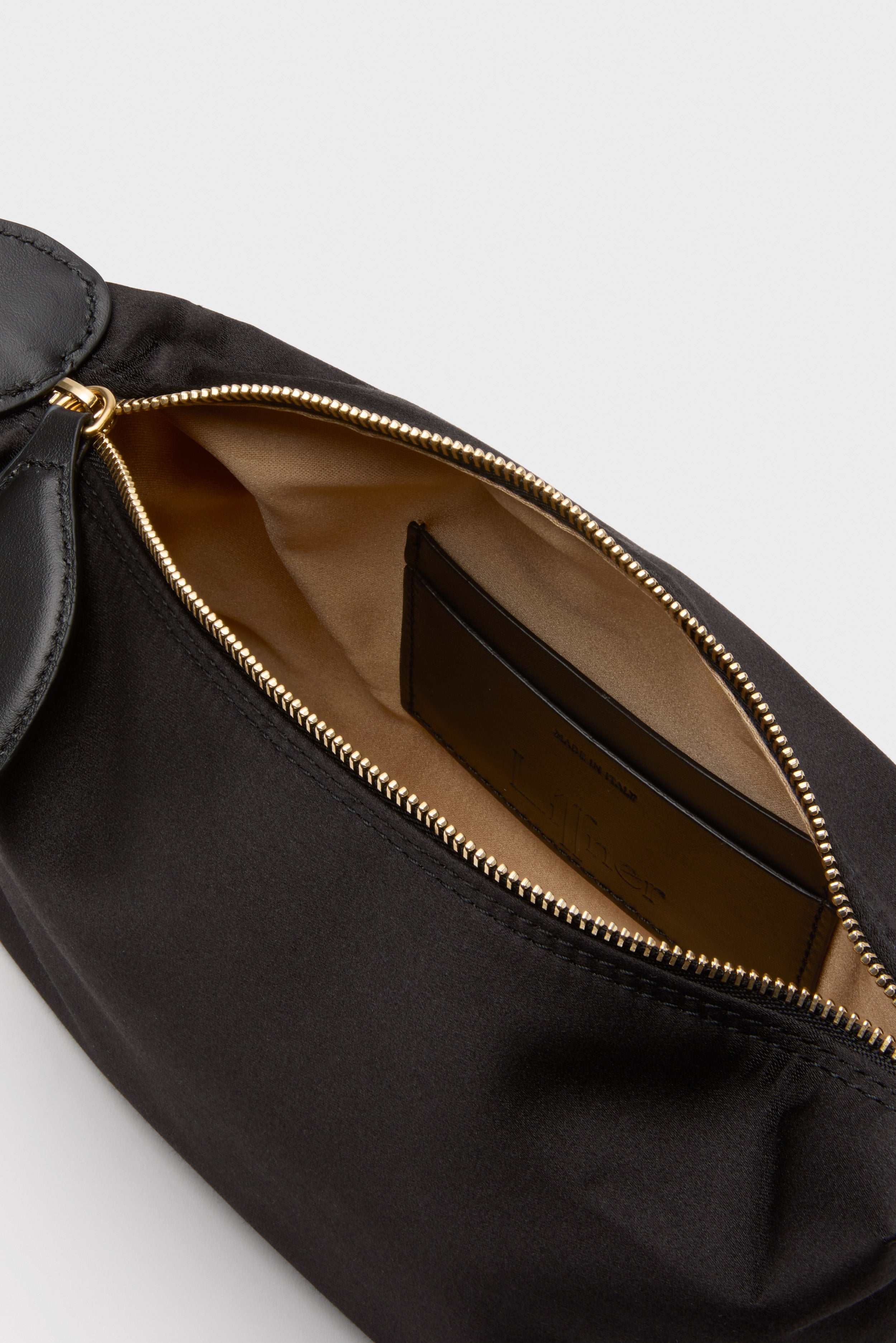 Black Satin Micro Pillow Pouch