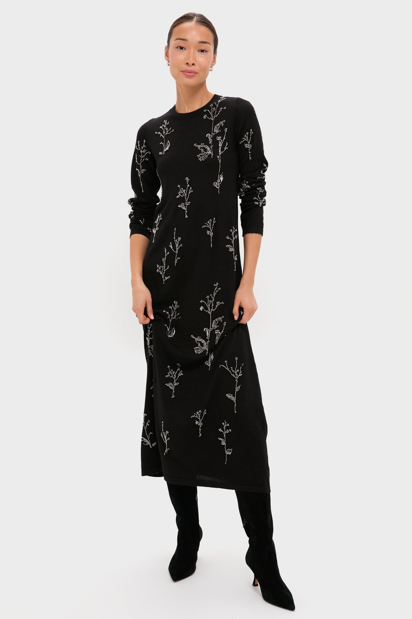 Black Bozka Long Sleeve Maxi Dress