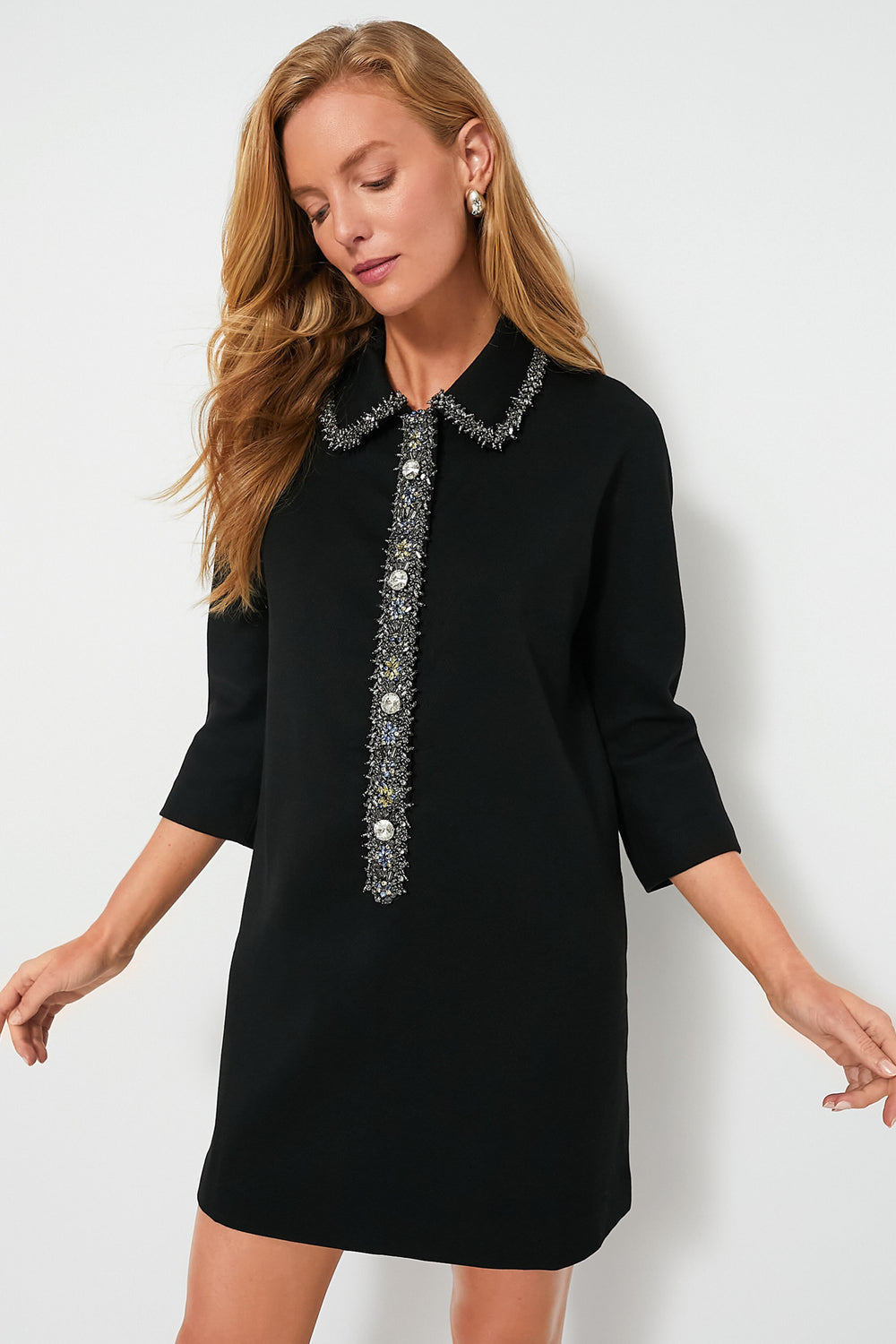 tuckernuck holiday dresses Tuckernuck Midnight Embellished Nicola Dress Black / XXL