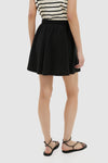 Black Pique Radley Mini Skirt