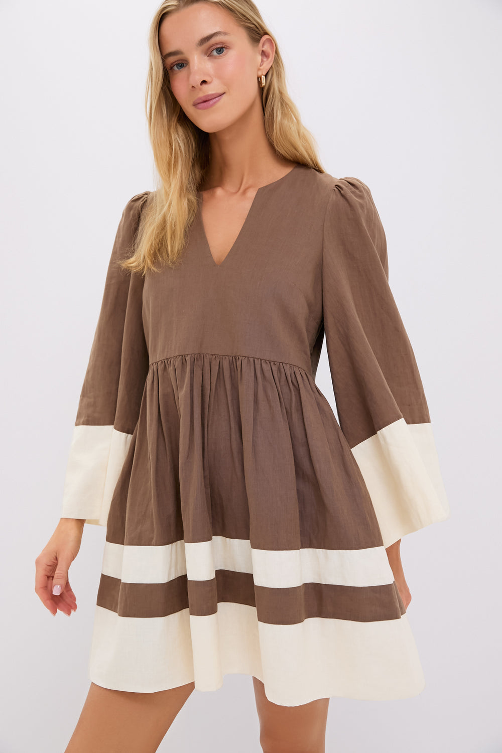 Mocha and Cream Cotton Linen Izzie Dress | Tuckernuck Mocha and Cream Cotton Linen Izzie Dress | Tuckernuck
