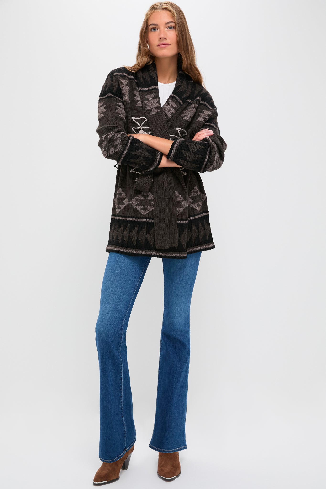 Wool Blend Ranch Teddy Wrap Cardigan