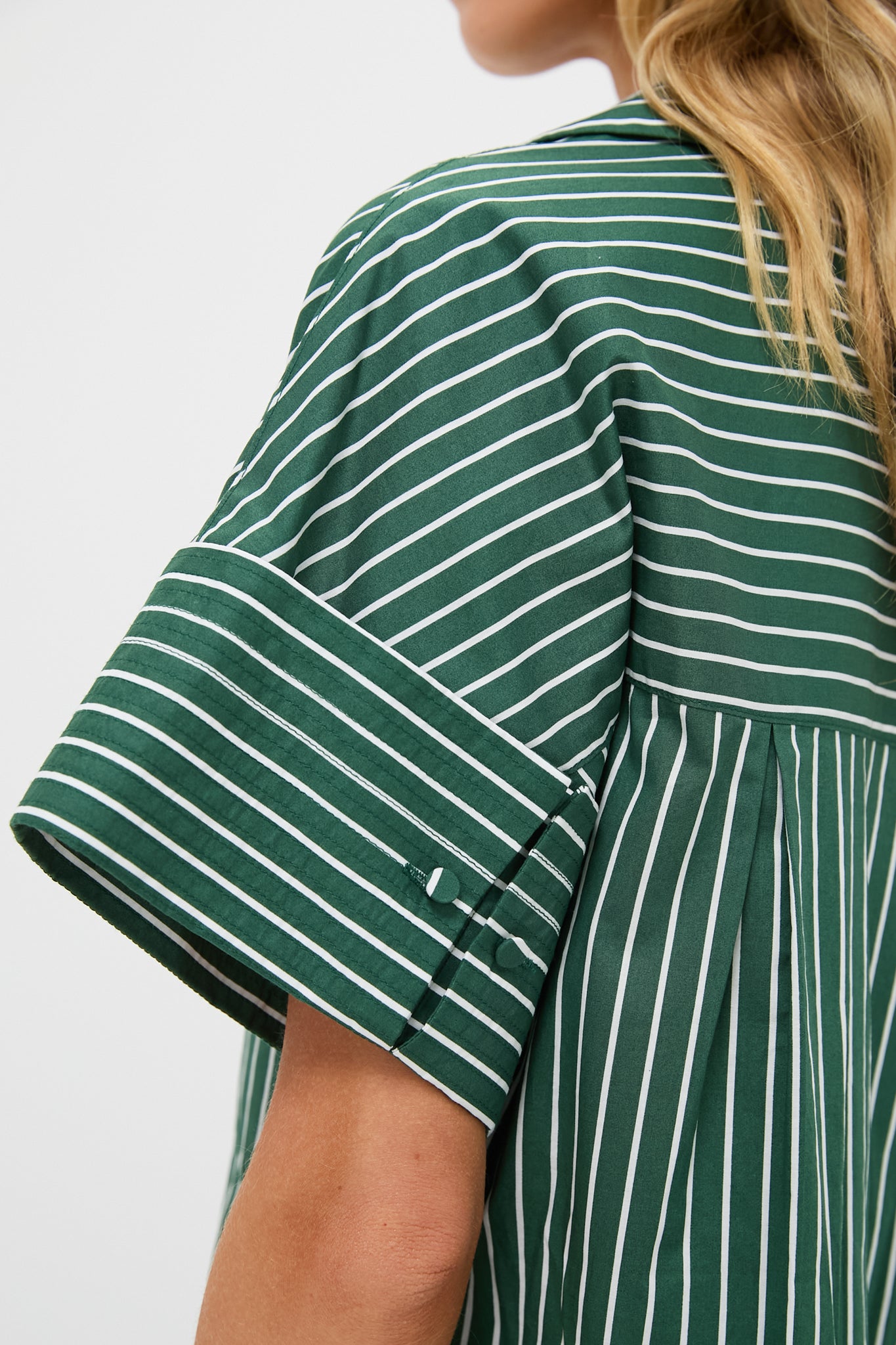 Pomander Place Green Stripe Reina Dress Green / XXS Pomander Place Green Stripe Reina Dress Green / XXS