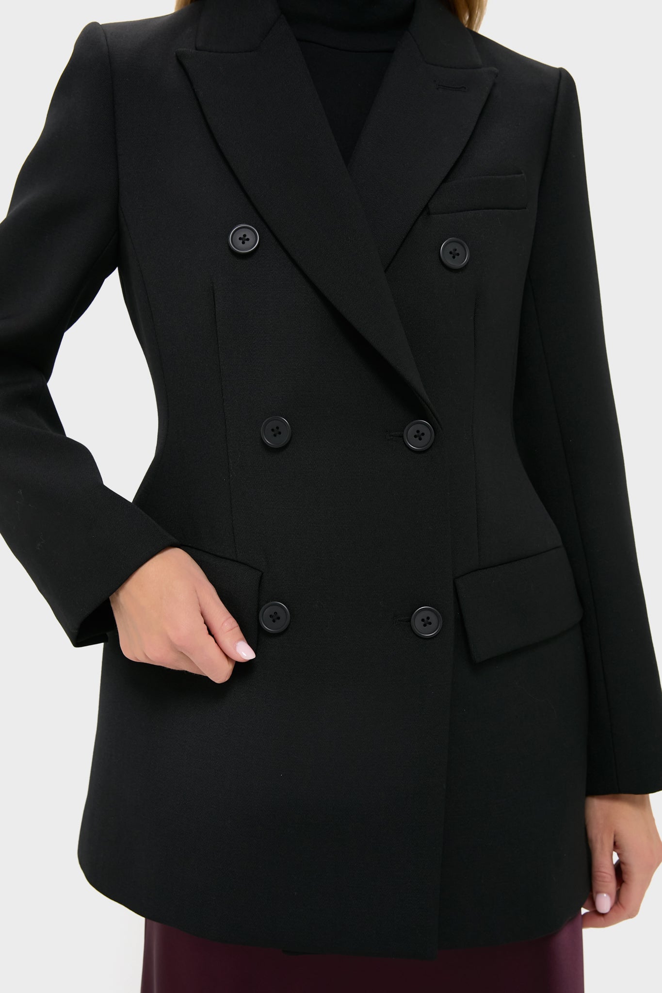 Black Sculpted Olivier Blazer