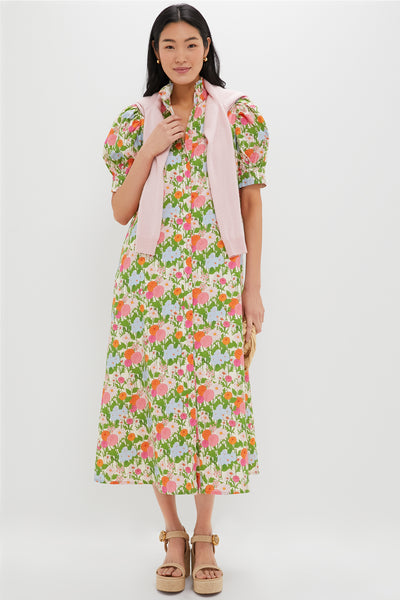 Multi Green Begonia Floral Louisa Maxi Dress | Hyacinth House Multi Green Begonia Floral Louisa Maxi Dress | Hyacinth House