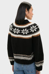 Black Snowflake Ice Rink Cardigan