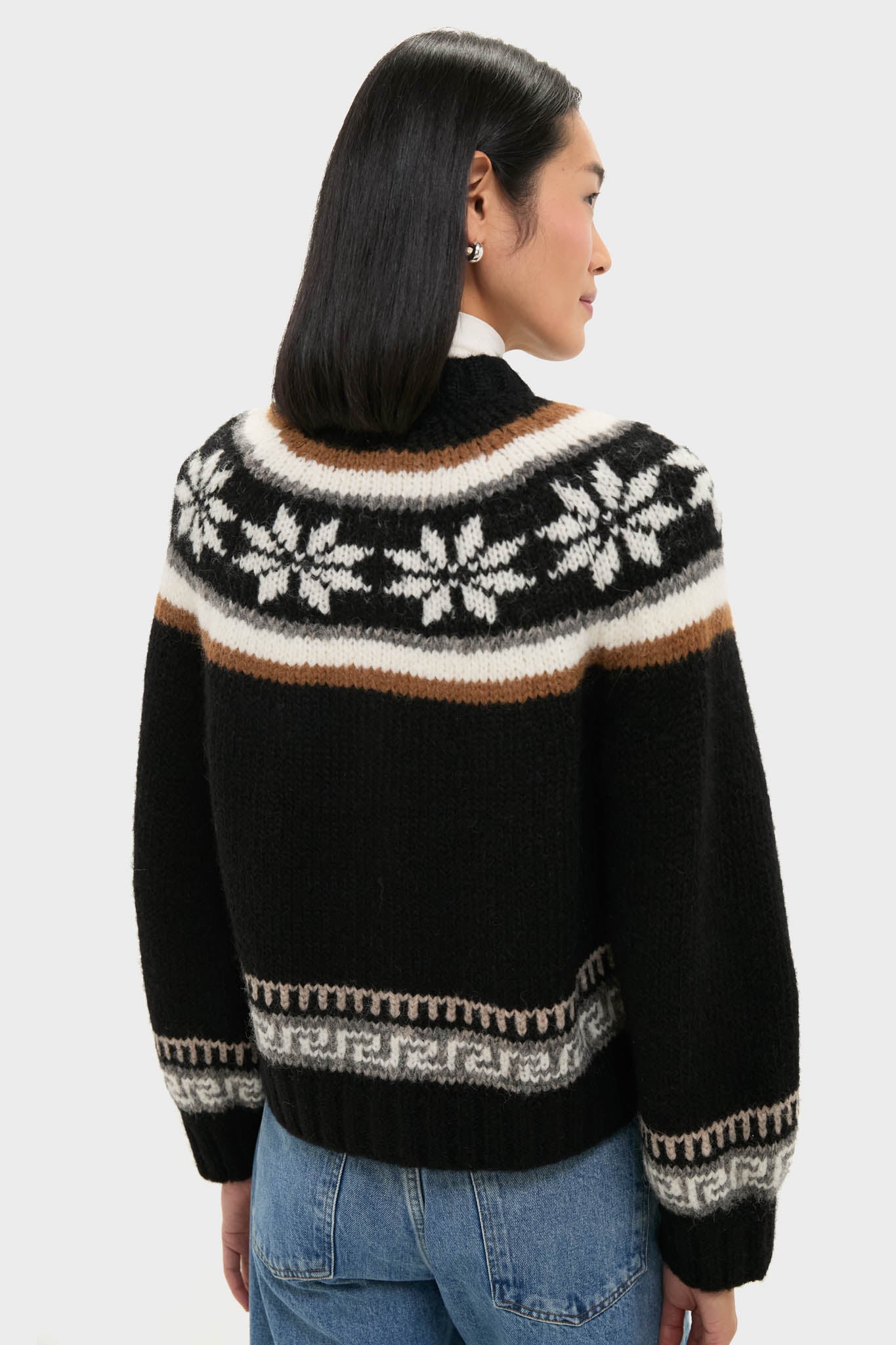 Black Snowflake Ice Rink Cardigan