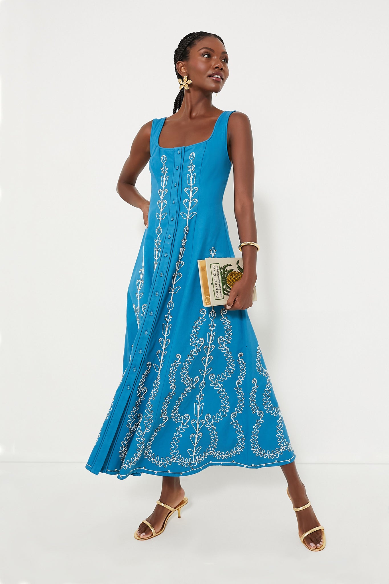 Sapphire Donovan Corded Midi Dress | Alemais