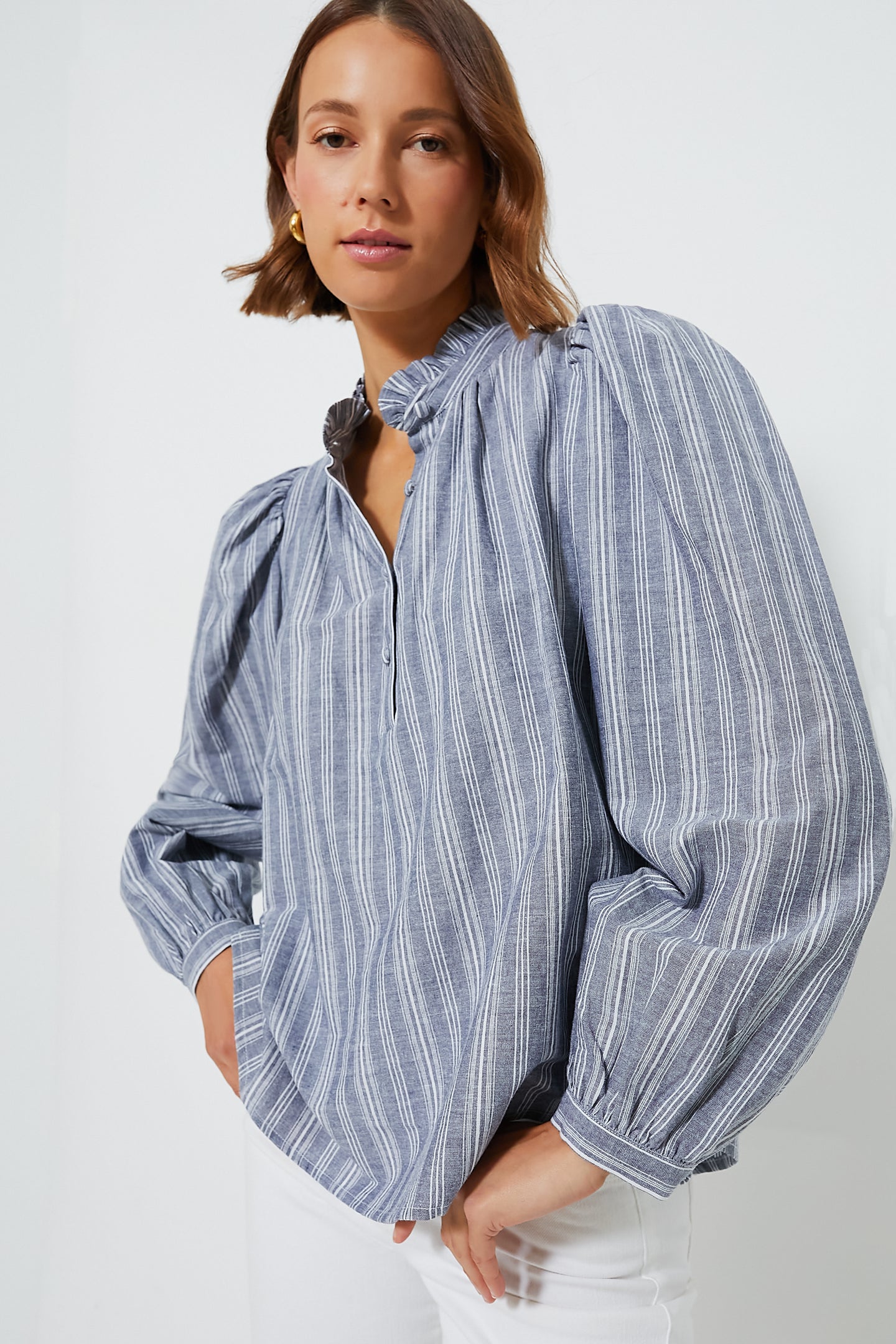 Denim Stripe Cosette Button Down