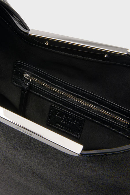 Black and Silver Suede Gemini Bag